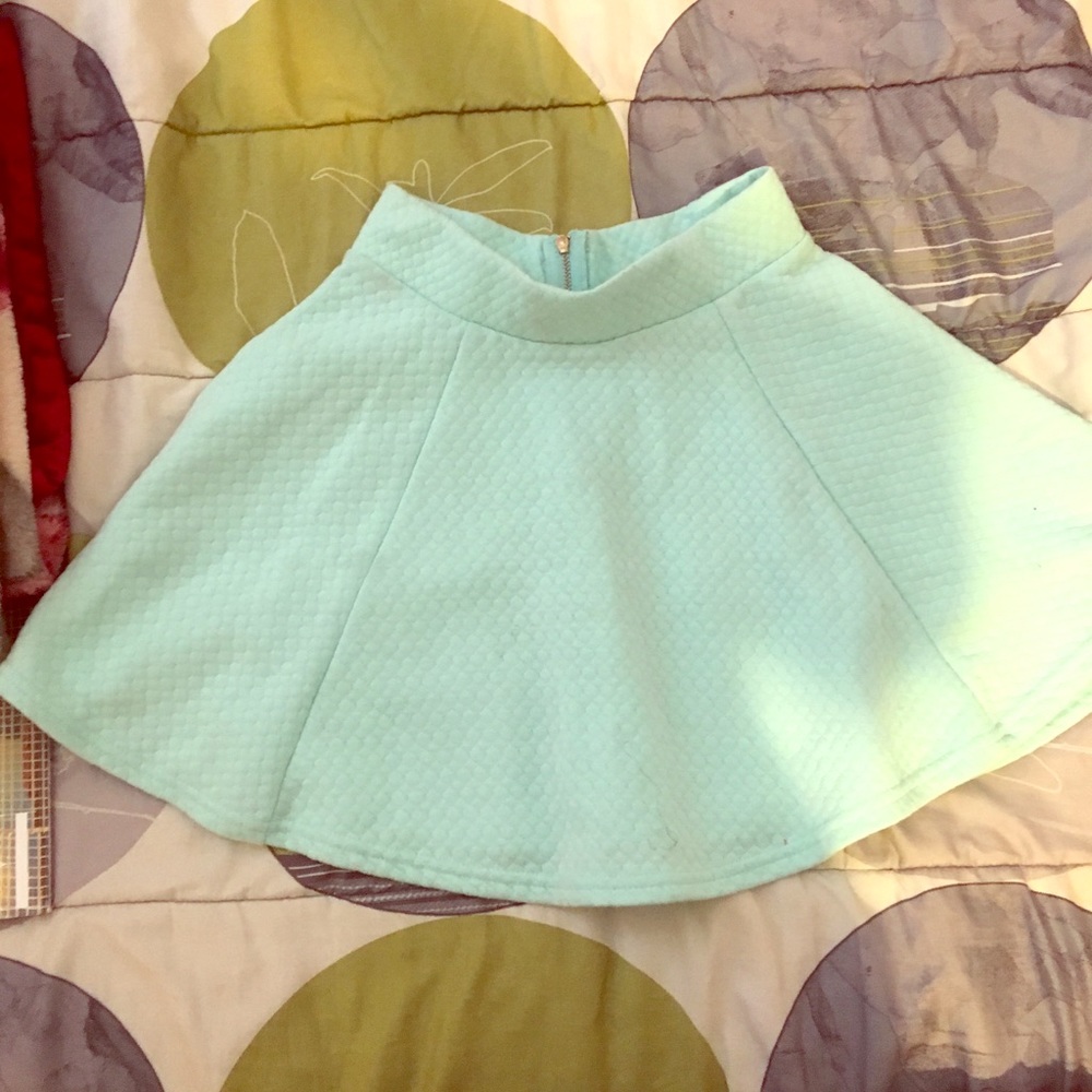 Quilted Baby Blue Skirt